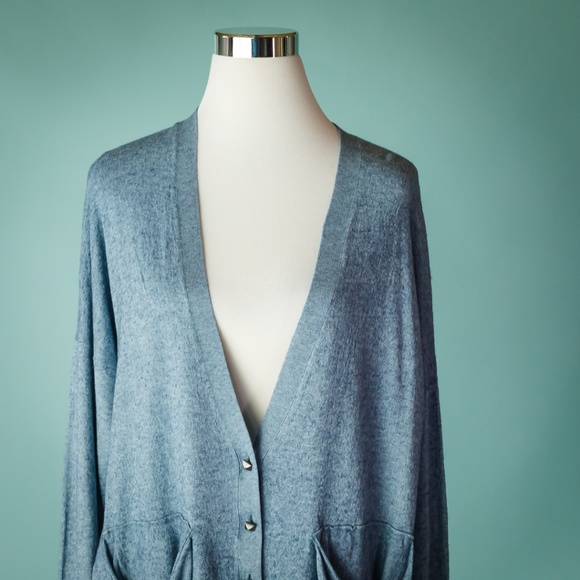 Tricot Alexander Wang M Blue Merino Wool Sweater - Picture 2 of 8